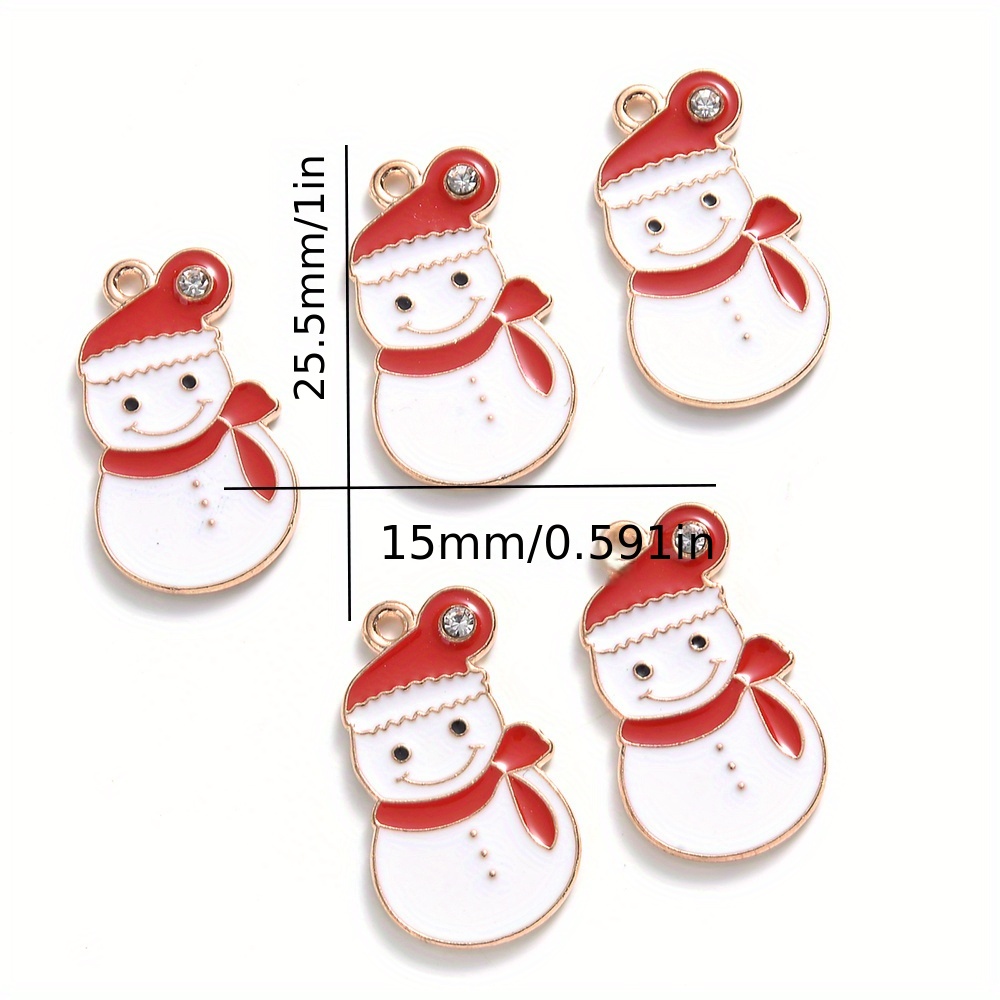 Christmas Charms Enamel Reindeer Santa Claus Charm Pendants - Temu