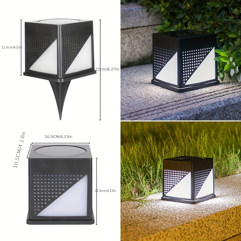 Columna Solar Faro LED Iluminación Exterior Valla Puerta 8 Pilar