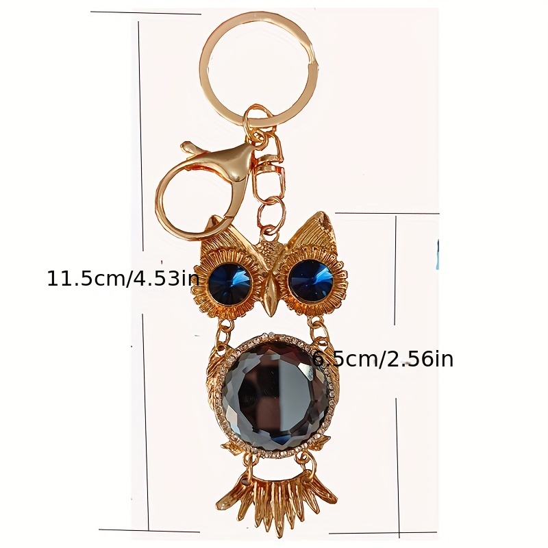 Plush Owl Keychain Cute Glitter Animal Doll Key Chain Ring Purse