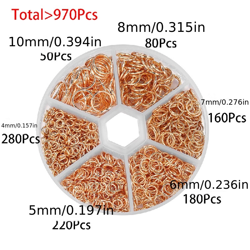 Open Jump Ring Split Connectors Iron Rings For DIY Jewelry Making