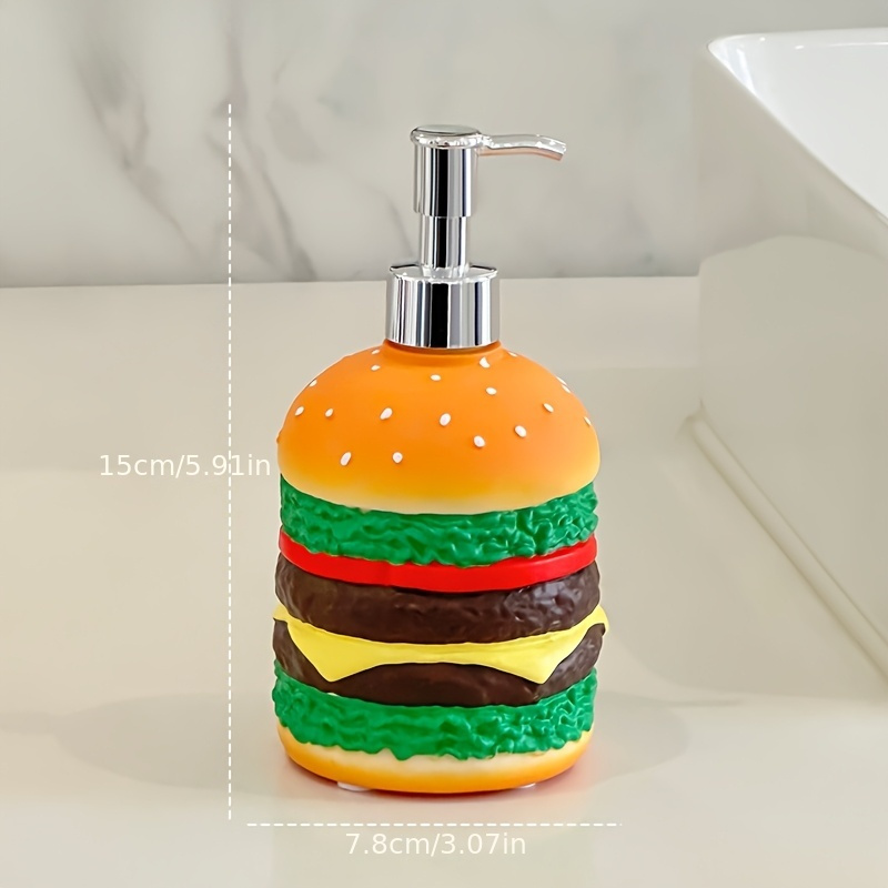 TEMU 1pc Hamburger Lotion Press Bottle, Shower Gel Bathroom Hand Soap Bottle, Shampoo Dispenser Bottle Decoration