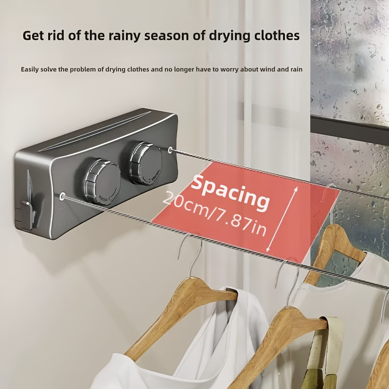 304 rostfritt stål dubbelrep torklinne 5 1m osynlig - Temu Sweden