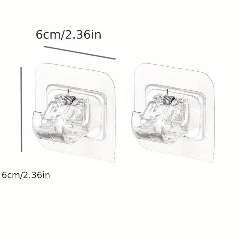 2pcs Gancho Varilla Cortina Varilla Telescópica Abrazadera - Temu Chile