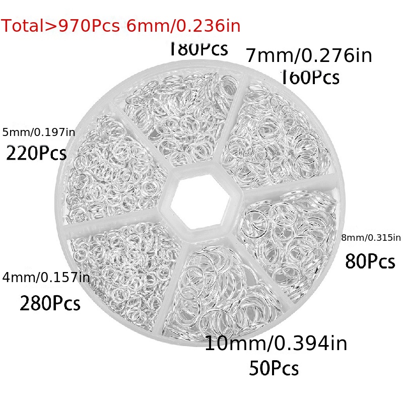 Open Jump Ring Split Connectors Iron Rings For DIY Jewelry Making