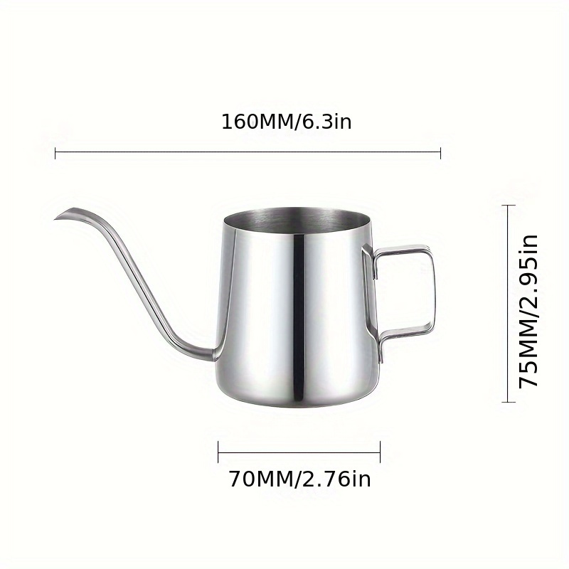 Espresso Pour Over Kettle Gooseneck Stainless Steel Wooden Handle Coffee  Pot Swan Neck Kettle Coffee Maker Cafe Ware Accessories