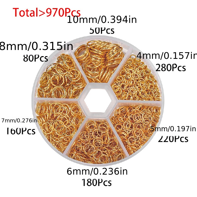 Open Jump Ring Split Connectors Iron Rings For DIY Jewelry Making
