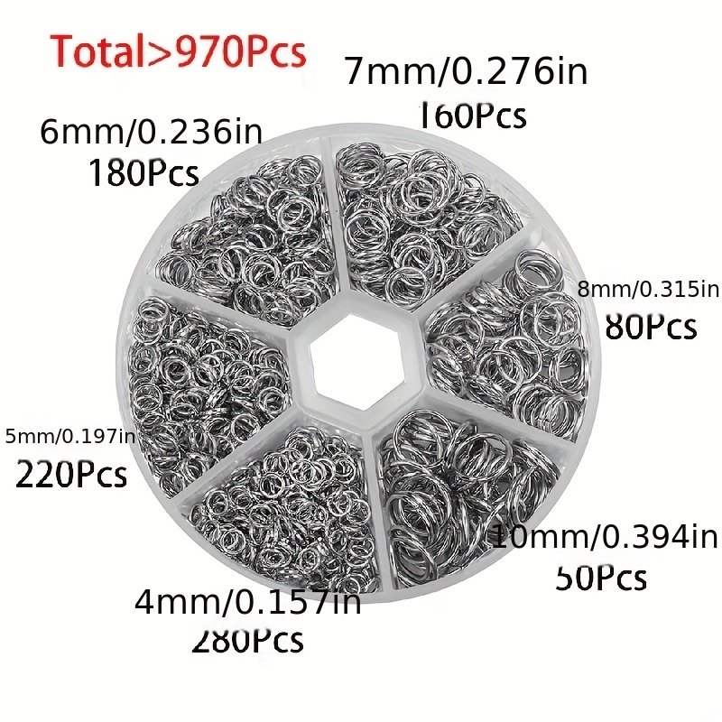Open Jump Ring Split Connectors Iron Rings For DIY Jewelry Making