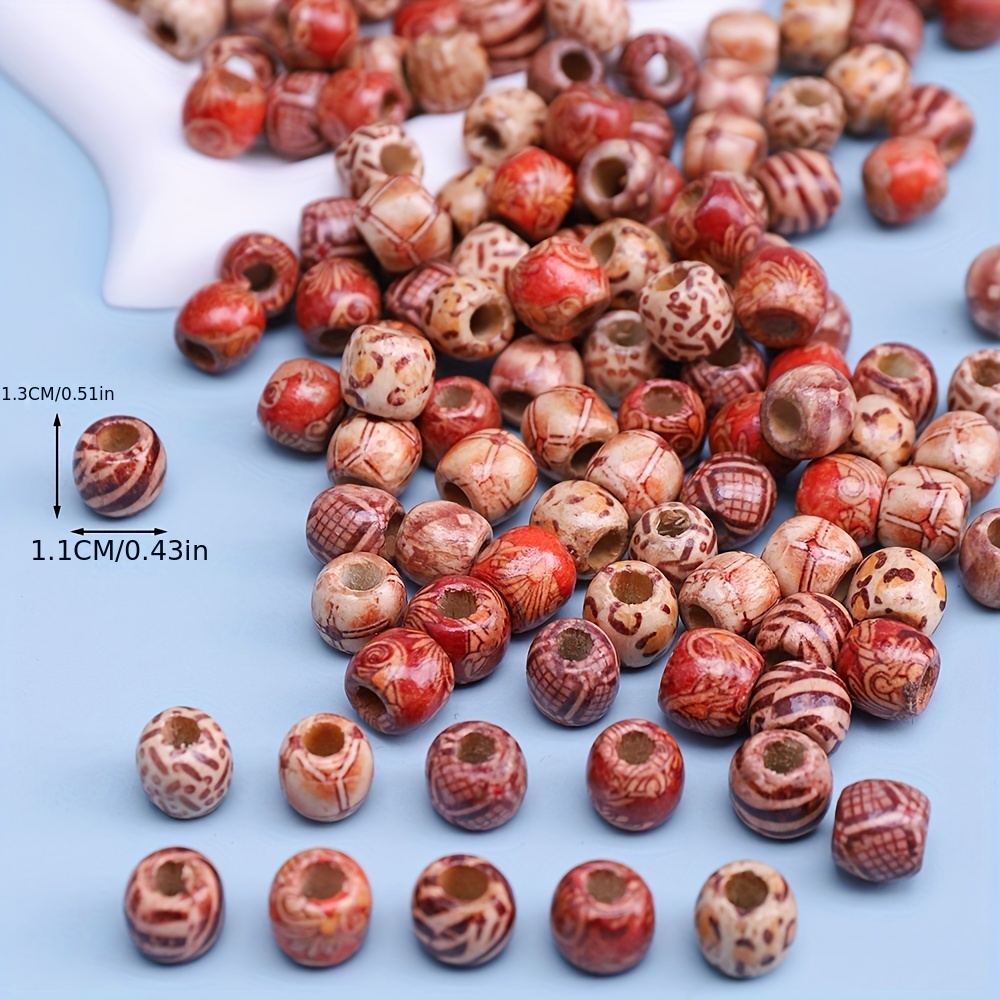 Natural African Wooden Beads For Hair Braids And Crafts - Temu