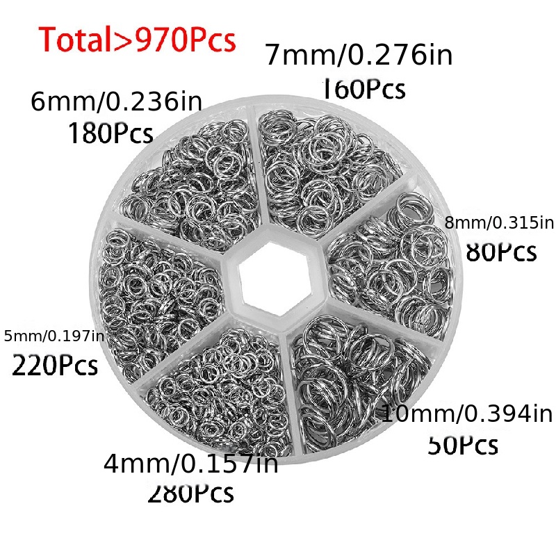 Open Jump Ring Split Connectors Iron Rings For DIY Jewelry Making
