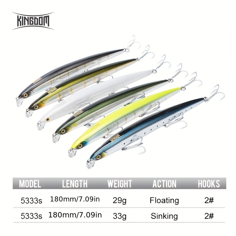 Kingdom 5333s Minnow Fishing Lure Long Casting Bionic Bait - Temu