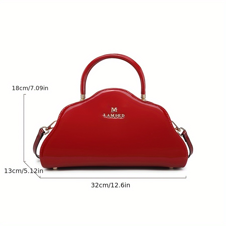 Fashionable Women's Shoulder Bag, Painted Cowhide Crossbody Bag with Adjustable Strap