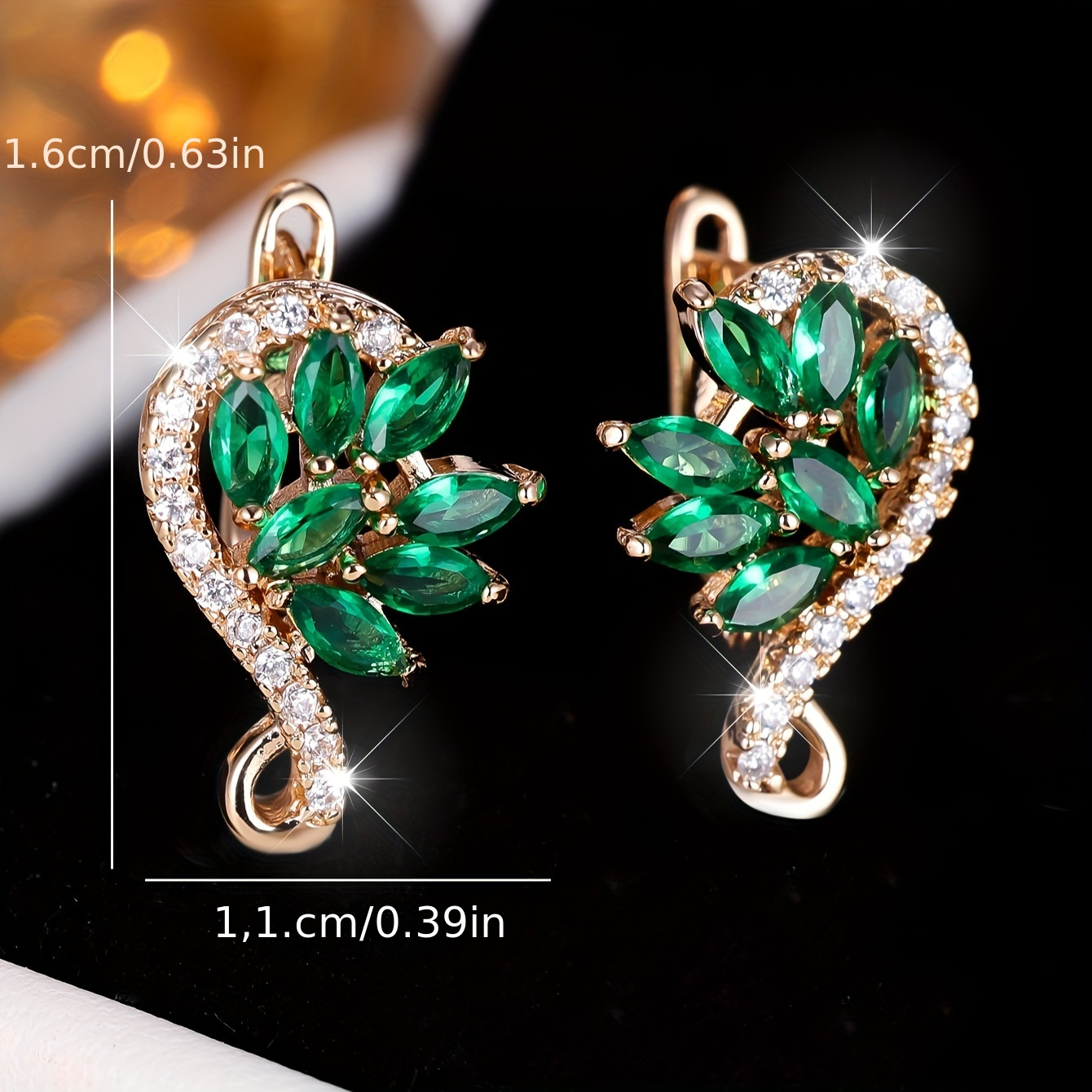Women's Light Luxury Green Wreath Earrings, Wedding Gift