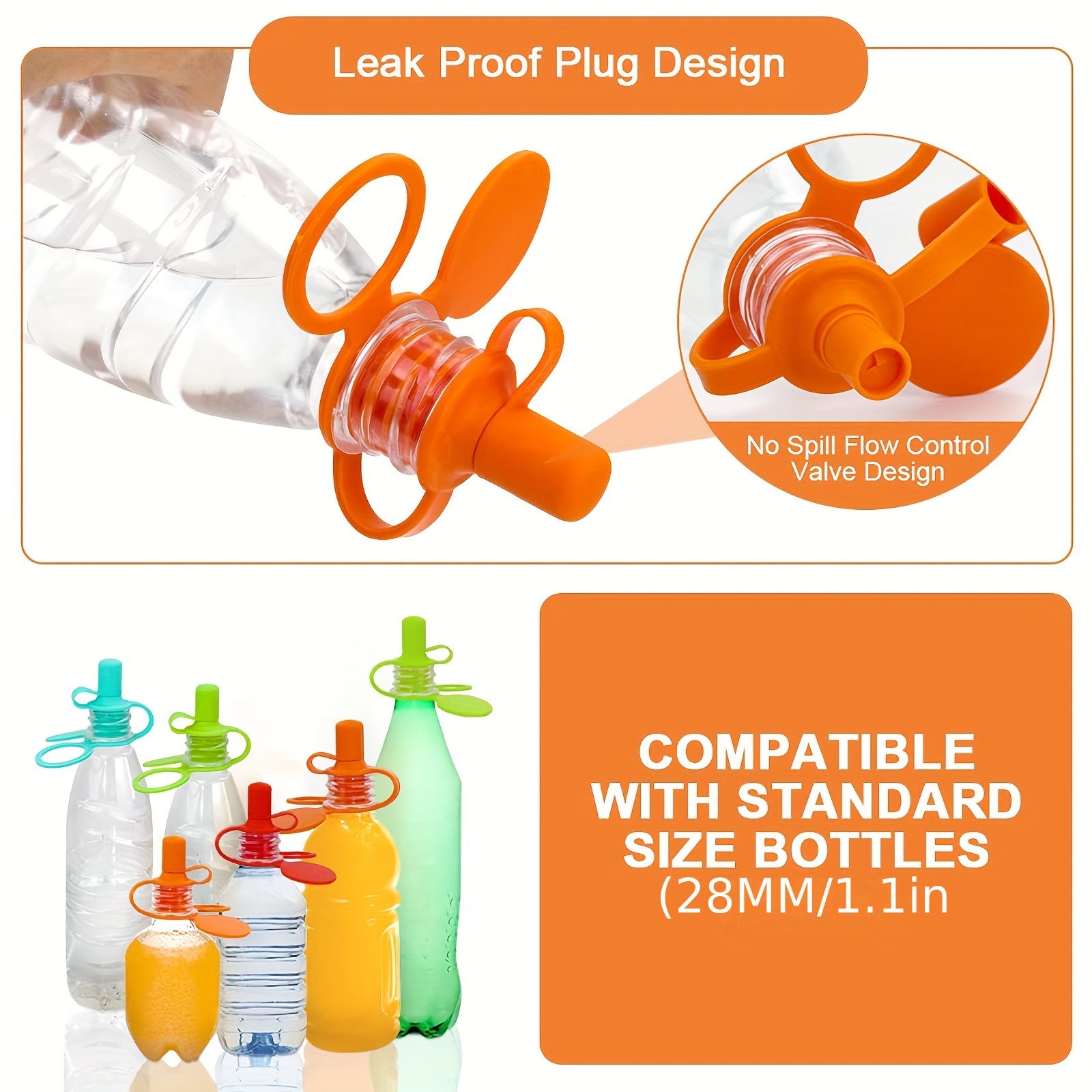 Water Bottle Silicone Bottles Top Spout Adapter - Temu