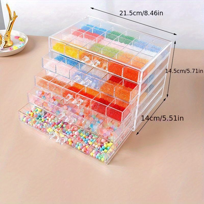 1PC piece multifunctional storage box, multi grid plastic organizer, transparent  storage box for jewelry, art DIY crafts, pills, tape, beads, stationery,  small items, simple storage box
