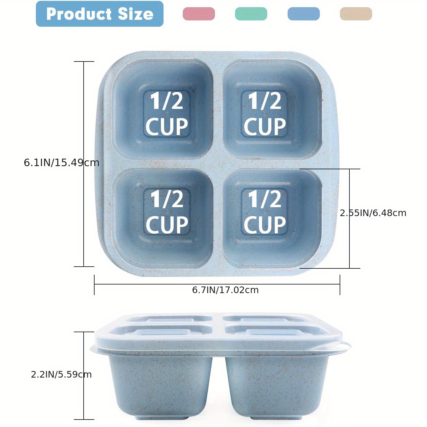 4 Compartment Snack Container, Reusable Meal Prep Container With 4  Sections, Divided Lunch Box For Snacks, Camping Food Container, Suitable  For Teens And Workers In Schools, Canteens, Returning To School, And Home