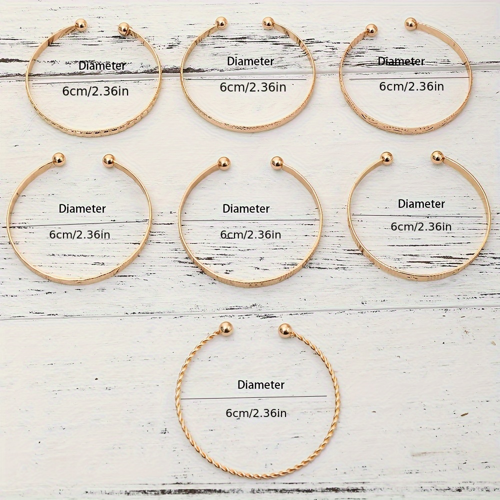 Ethnic Style Stacked Bracelet Set with Carved Patterns
