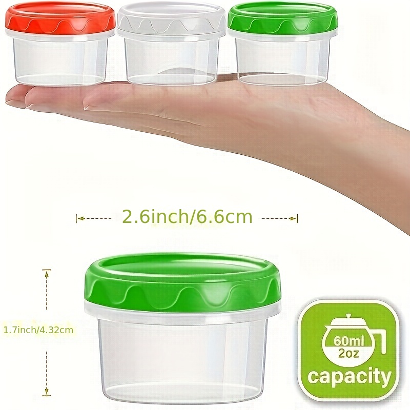 Condiment Cups Containers with Lid Salad Dressing Container to go Small Mini  Food Storage Containers with