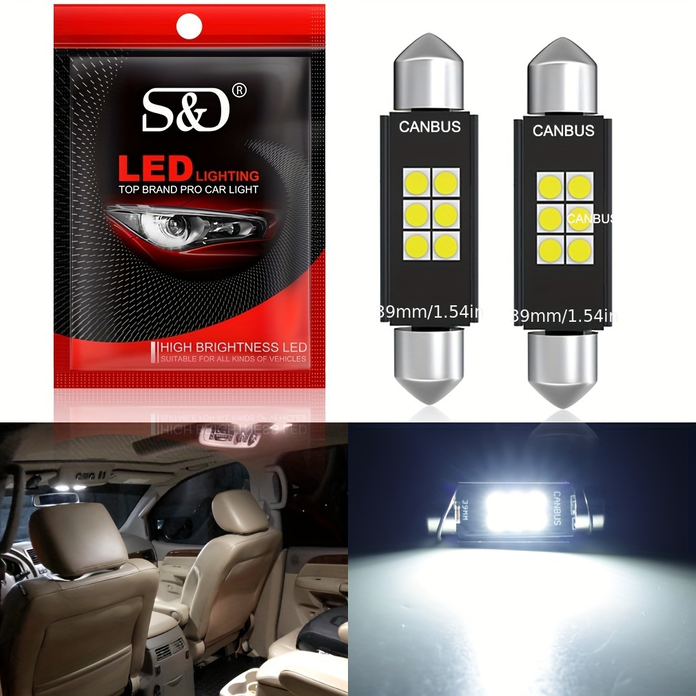 LED C5W pour intérieur d'auto. 31mm 36mm 39mm 42mm CANBUS SANS ERREUR – LED  En Ligne