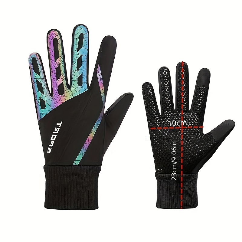 

Gants de Cyclisme d'Hiver pour Hommes - Coupe-Vent, Imperméables, Antidérapante avec Compatibilité Écran Tactile et Doublure en Chaude