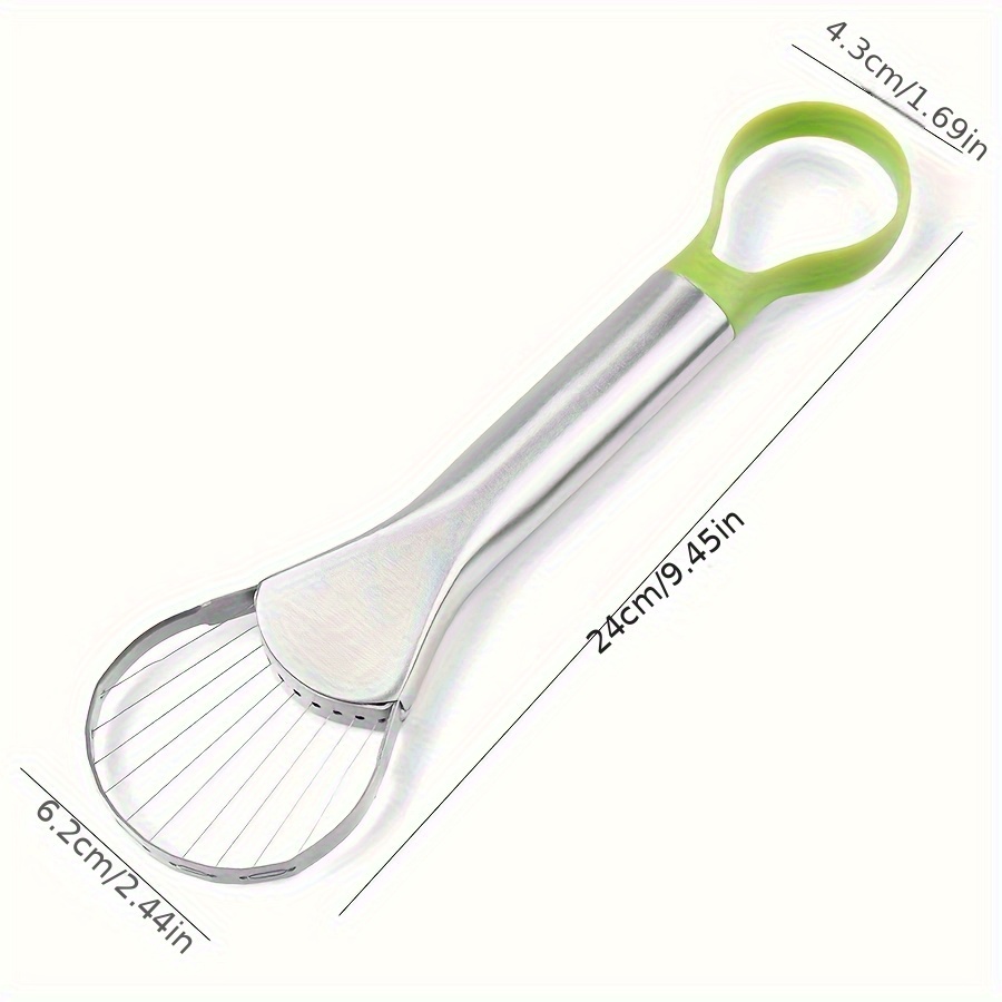 TEMU Cutter - Stainless Steel Slicer, Pit Remover, And Peeler For Avocados And Dragon Fruit