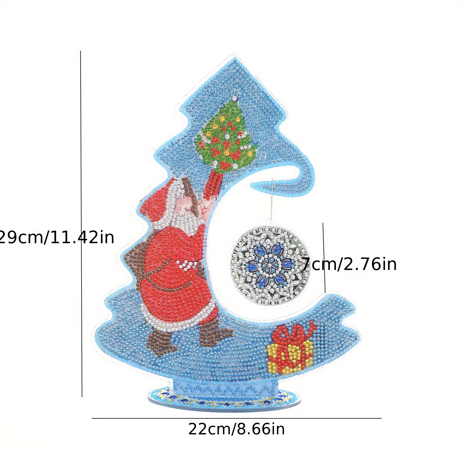 Diy Christmas Diamond Painting Desktop Decorations Size - Temu