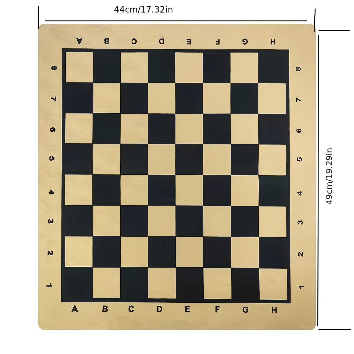 チェス盤 PU レザー、チェスの駒セットボード、45*51 センチメートル/17.72*20.08  インチチェッカー折りたたみチェッカーまたは将棋チェスゲームボード