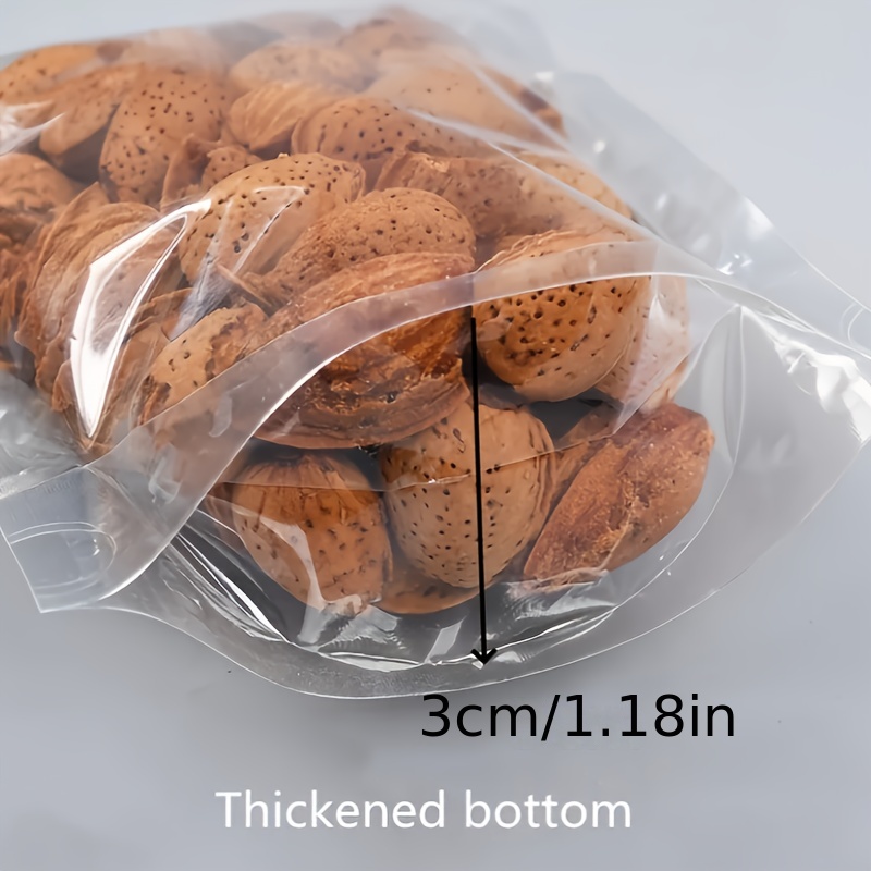 Thick Transparent Stand-up Bag Plastic Packaging Bag Self-sealing Bag  Miscellaneous Grain Sealing Bag Powder Plastic Bag - Temu