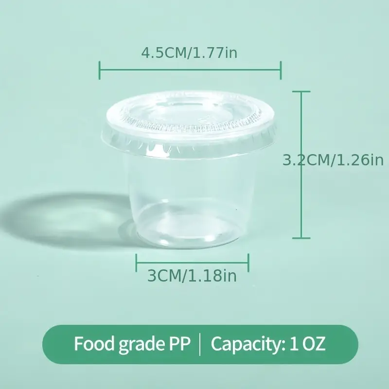 Portion Cups With Lids Small Plastic Condiment Containers - Temu