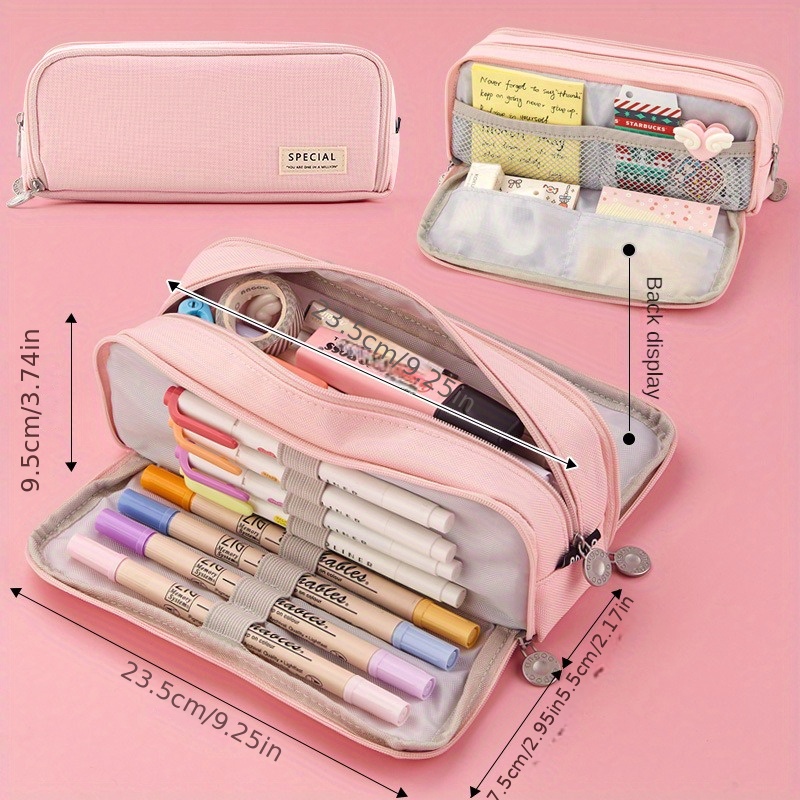 Large capacity pencil case, stationery box, multifunctional pencil case, 