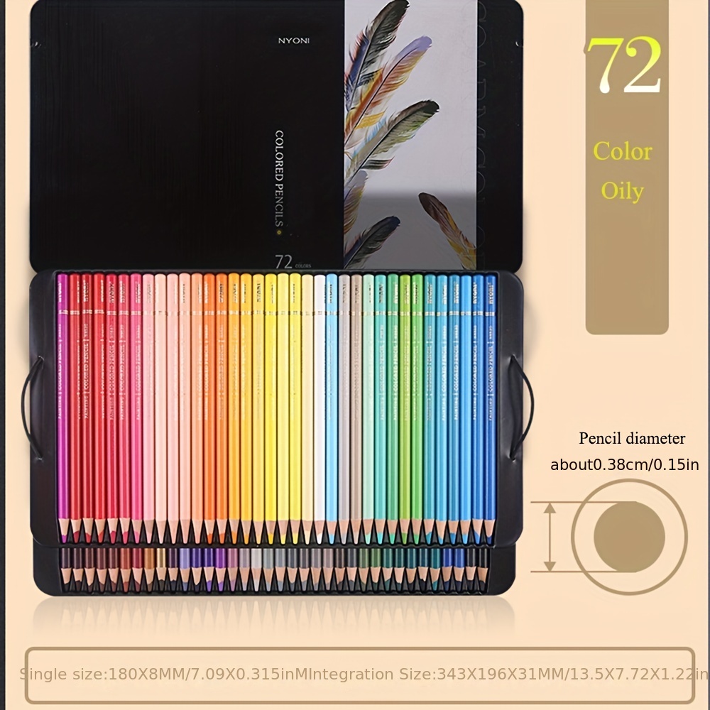 48 Count Colored Pencils for Adult Coloring Books, Soft Core,Ideal