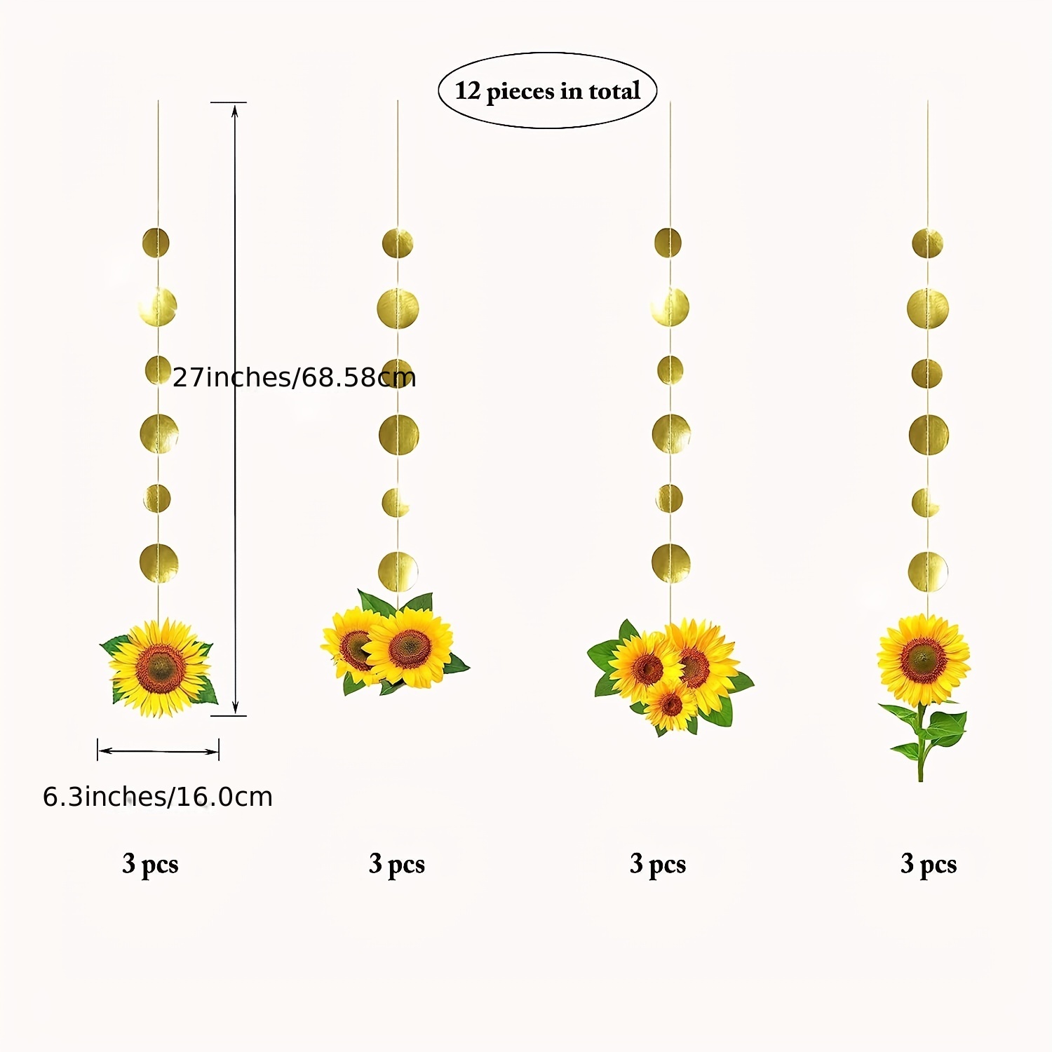 Sunflower Party Decorations Sunflower Garland Banners Sunflower Party  Streamer Summer Sun Flower Hanging Decorations For Baptism Birthday Wedding  Party Supplies - Temu