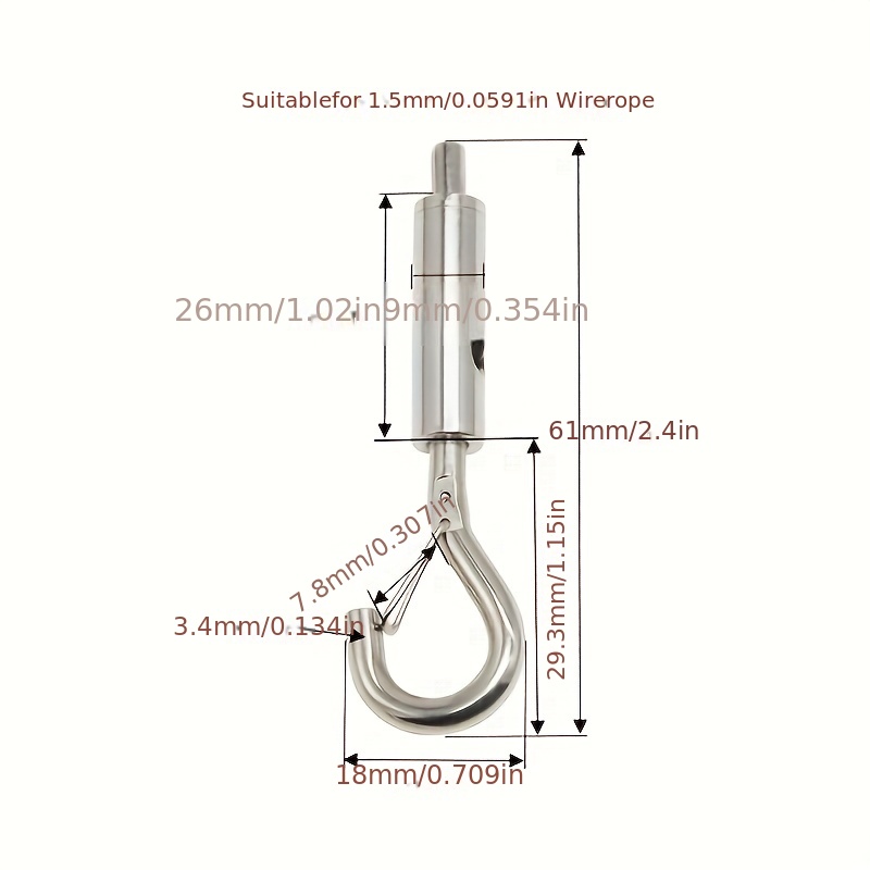 Adjustable Automatic Wire Rope Spring Hook clothesline Picture Hanging  solution system suspension code stainless steel cable - AliExpress