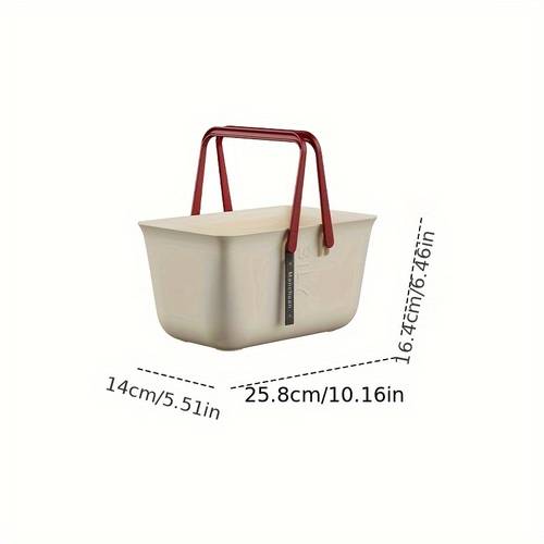 quick dry bathroom organizer basket heavy duty bathroom storage bin with wide handle space saving shower shelf bathroom countertop or hanging organizer easy clean moisture resistant bathroom organizers and storage contemporary storage design material design plastic travel essentials shelf