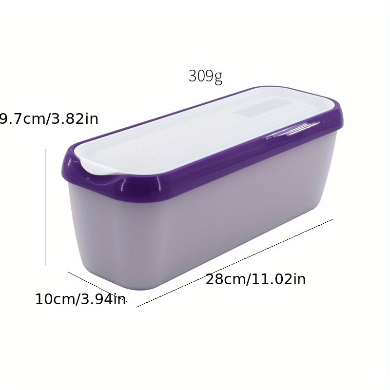 Ice Cream Containers for Homemade Ice Cream - 1.5 Quart (2 containers)  Purple