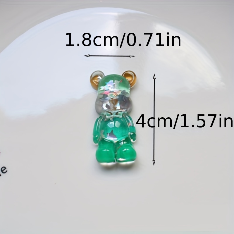 Lot Little Bear Charm Cartoon Resin 3D Cartoon Cute Bear Charms Pendant for DIY Jewelry Making , Bracelet Making , Bangle Making