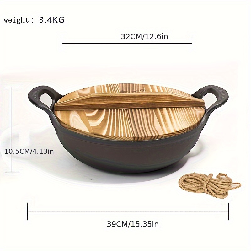 1pc     cast iron   pan traditional   iron frying pan   and versatile cookware for authentic   details 4