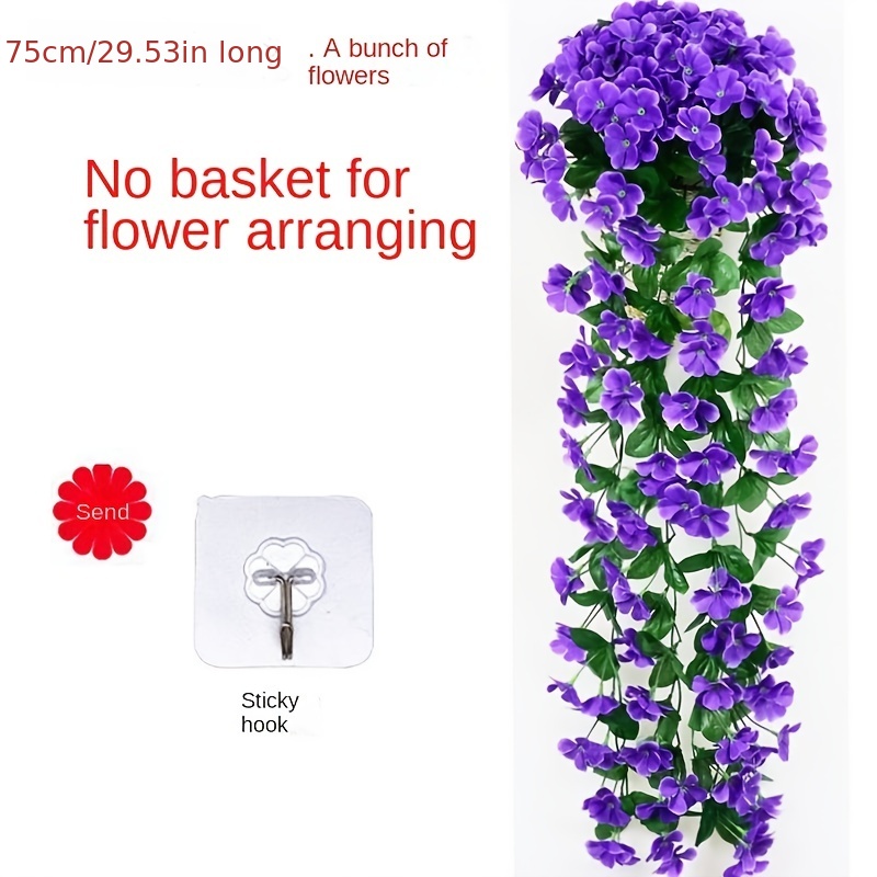 75cm High Simulation Decorative Flower Rose Vine Flower Bunch