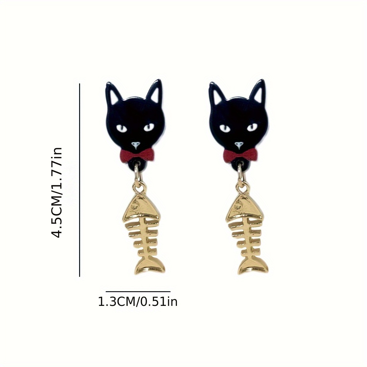 Cute 3d Animal Cat Drop Dangle Earrings For - Temu