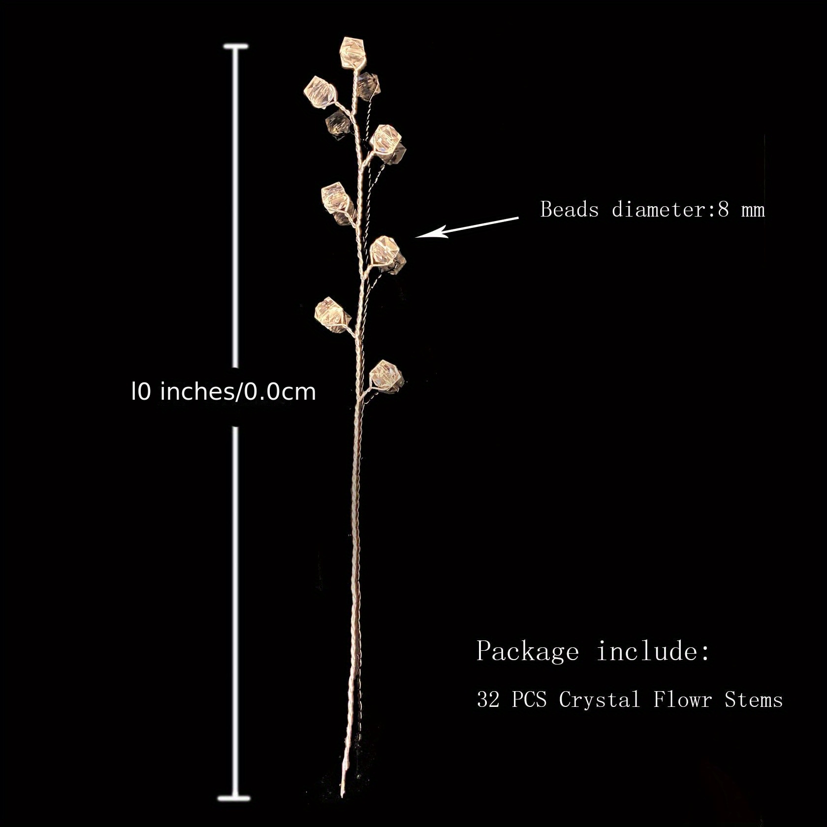 FOIMAS 50pcs Acrylic Bead Drop Stems Flower Bouquet Crystal Bud Branches  Flower Twig Pick for Wedding Home Decoration Floral Decor Craft Supply :  : Home