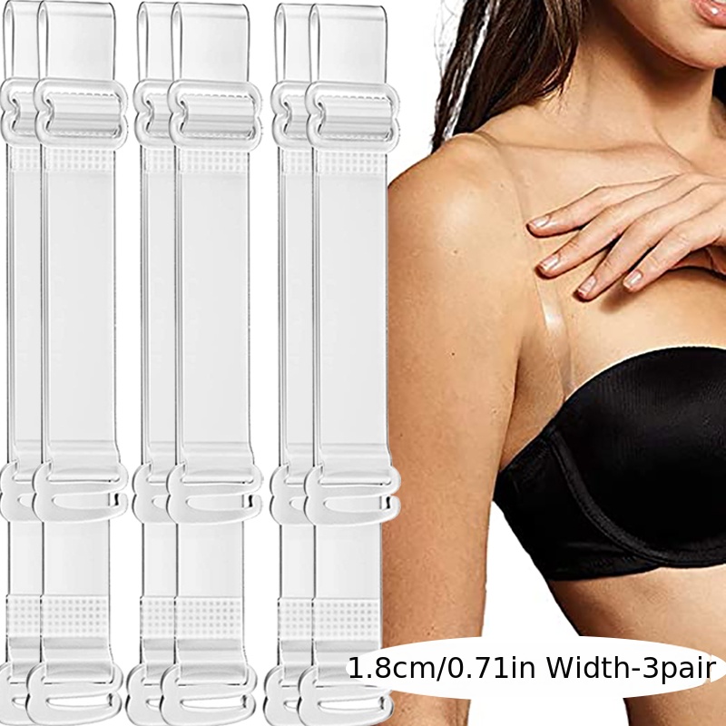 5 Pair Clear Bra Straps Invisible Transparent Shoulder Bra Strap