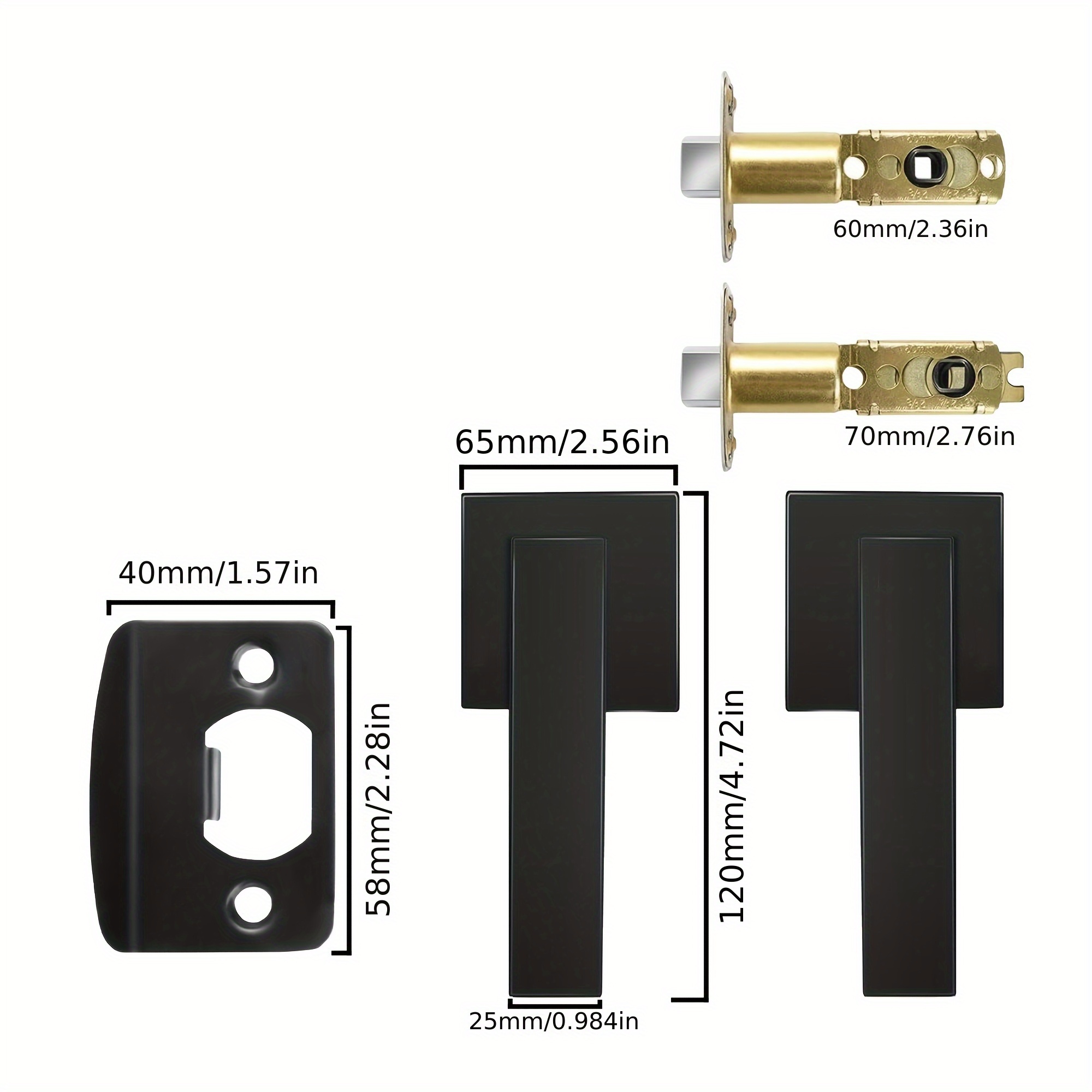 Heavy Duty Matte Black Door Knob with Keyless Entry
