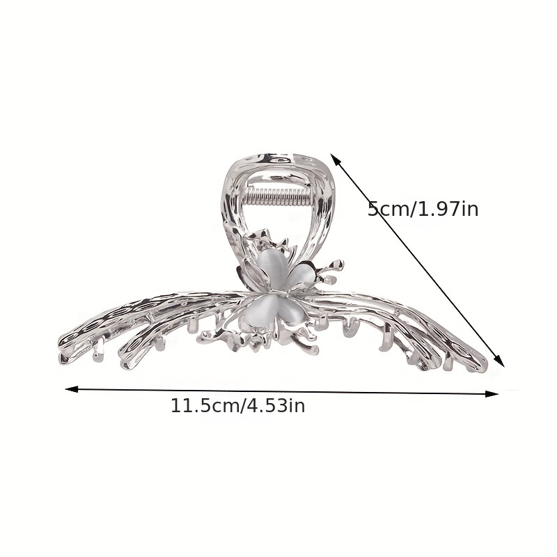 Opal Butterfly Hair Claw Back Head Clip Hair Accessory