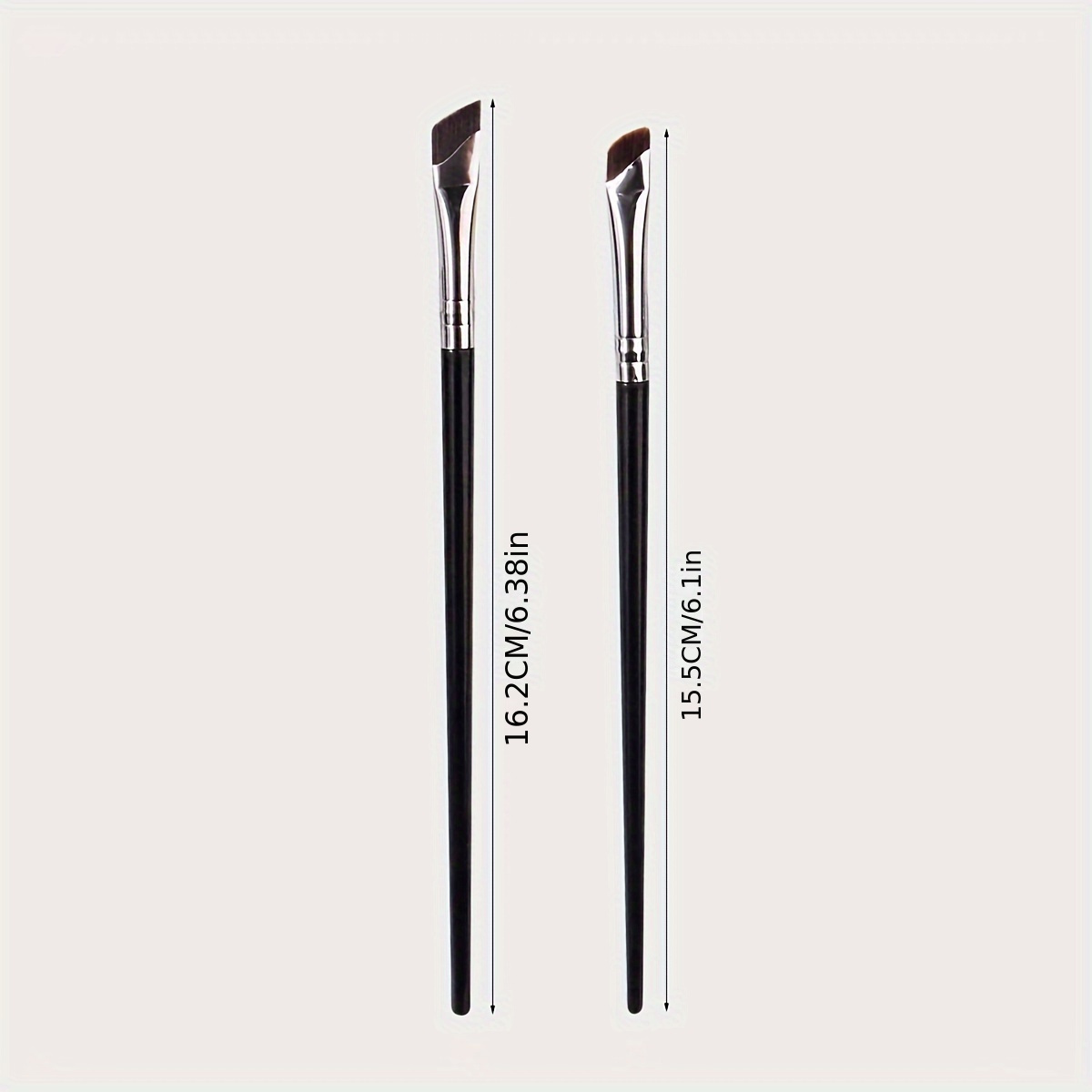 2 Pcs Angled Eyeliner Brush, Slanted Fine Point Eye Shadow Brushes, Gel Eye  Liner Makeup Brush With Synthetic Bristle