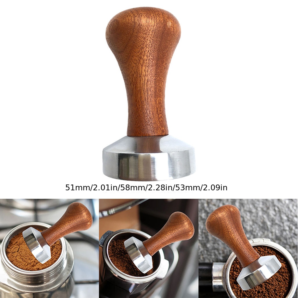 Distribuidor de café de 2.283 in, herramienta de distribución de espresso,  herramienta de martillo de polvo de café, 4 pendientes en ángulo