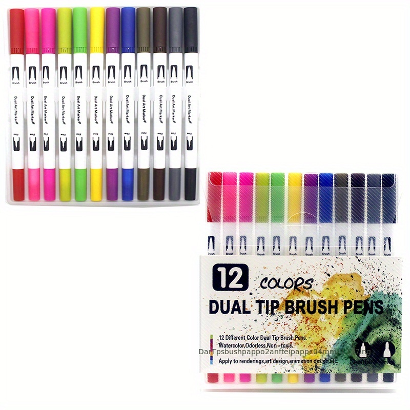 Dual-Tip Brush Markers