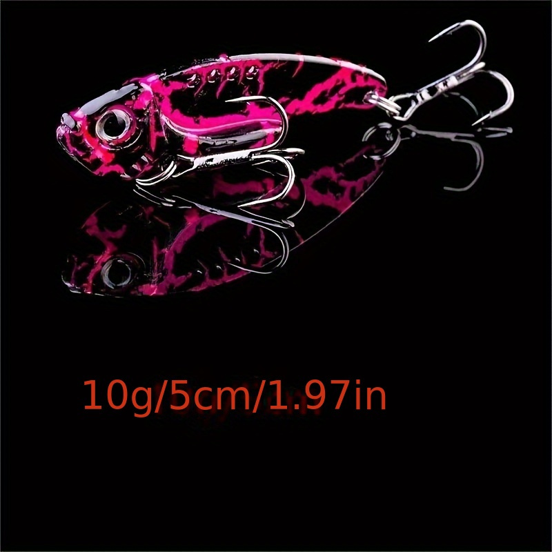 Metal Vib Fishing Lures Blade Hard Bait Two Treble Hooks - Temu