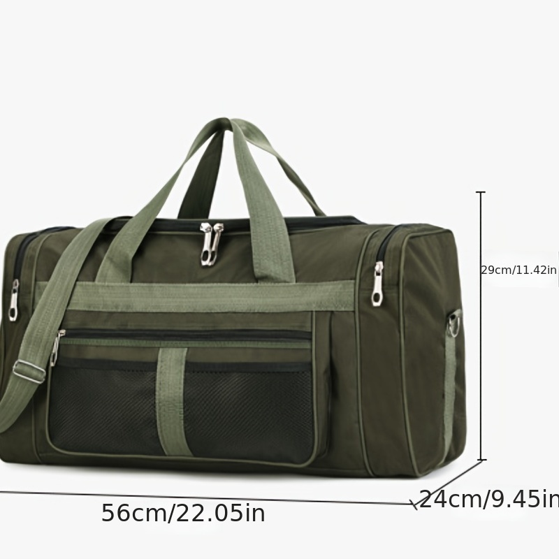 Yamaz 21-inch large-capacity travel bag, canvas and leather