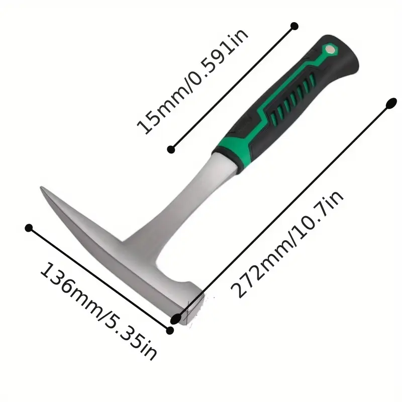 1pc geological exploration   of high carbon steel durable and sturdy with a comfortable handle suitable for industrial use rock climbing exploration and emergency   small hammer Product details 8