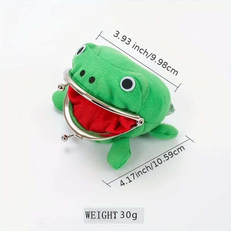 Adorable Green Plush Frog Coin Purse Perfect Novelty Toy - Temu Canada