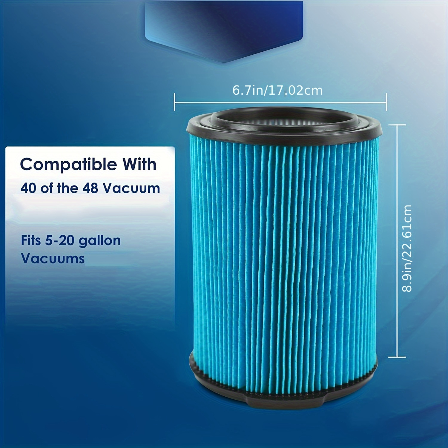 VF5000 Replacement Filter For RIDGID Wet/Dry Vacuum Shop